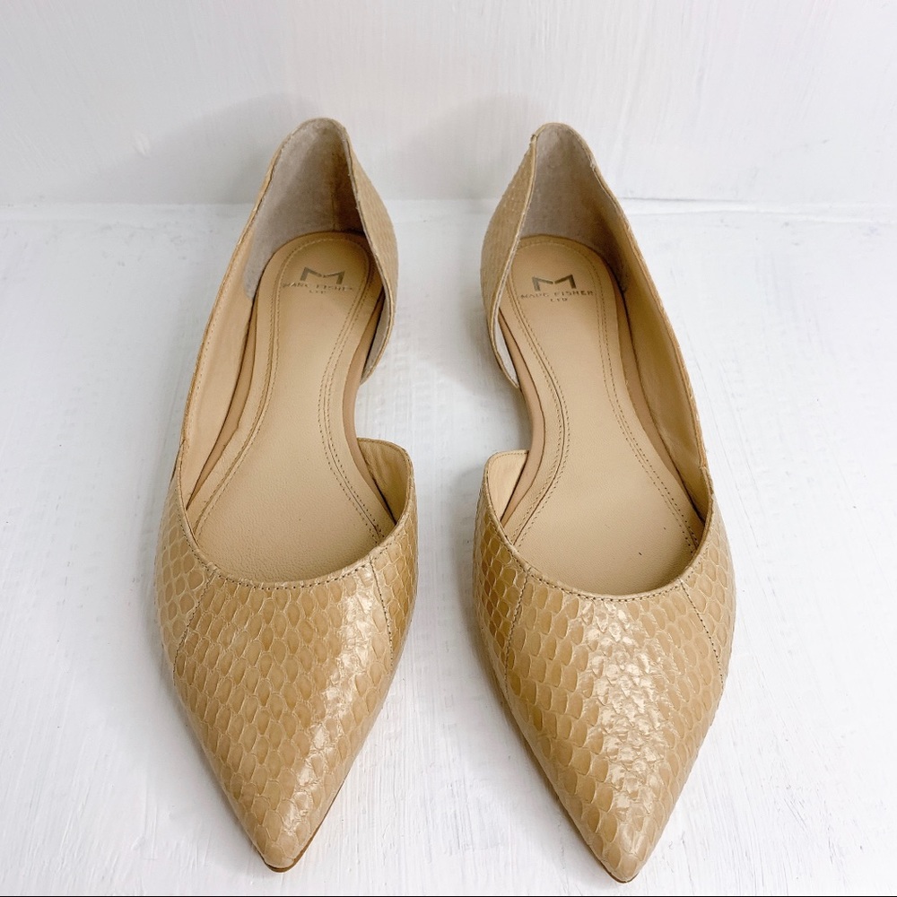 🛍SOLD 🛍 Marc Fisher snake skin nude flats - Picture 11 of 11